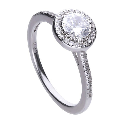 Diamonfire Round Cluster Ring | Sterling Silver Zirconia Jewellery