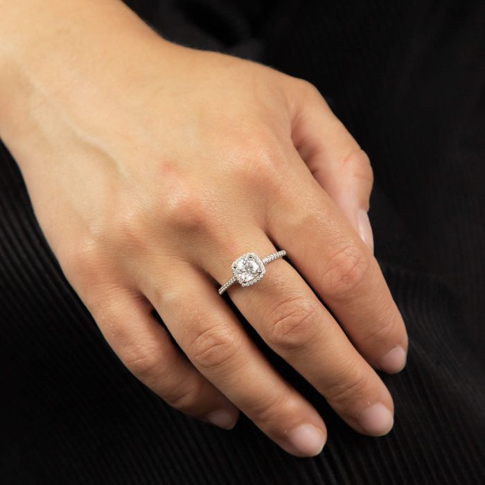 Diamonfire Square Pave Set Ring – Sterling Silver Zirconia Jewellery
