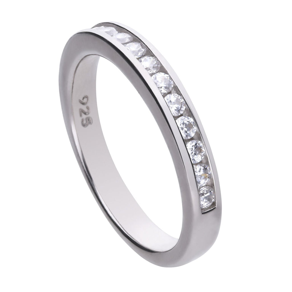 Gecko Jewellery Diamonfire 0.36ct Channel Set Ring in Sterling Silver