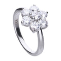 Gecko Jewellery Flower Cluster Ring | Sterling Silver & Cubic Zirconia