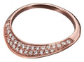 Gecko Jewellery Rose Gold Plated Sterling Silver Flat CZ Ring