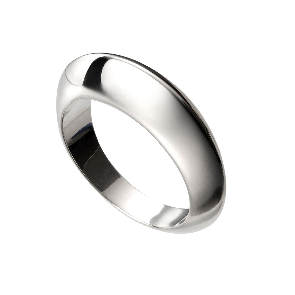 Beginnings Sterling Silver Domed Ring – Polished Anti-Tarnish Finish