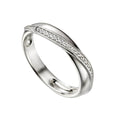Gecko Jewellery Crossover Ring – Sterling Silver Cubic Zirconia