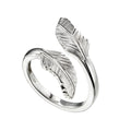 Gecko Jewellery Sterling Silver Feather Wrap Around Ring for Women