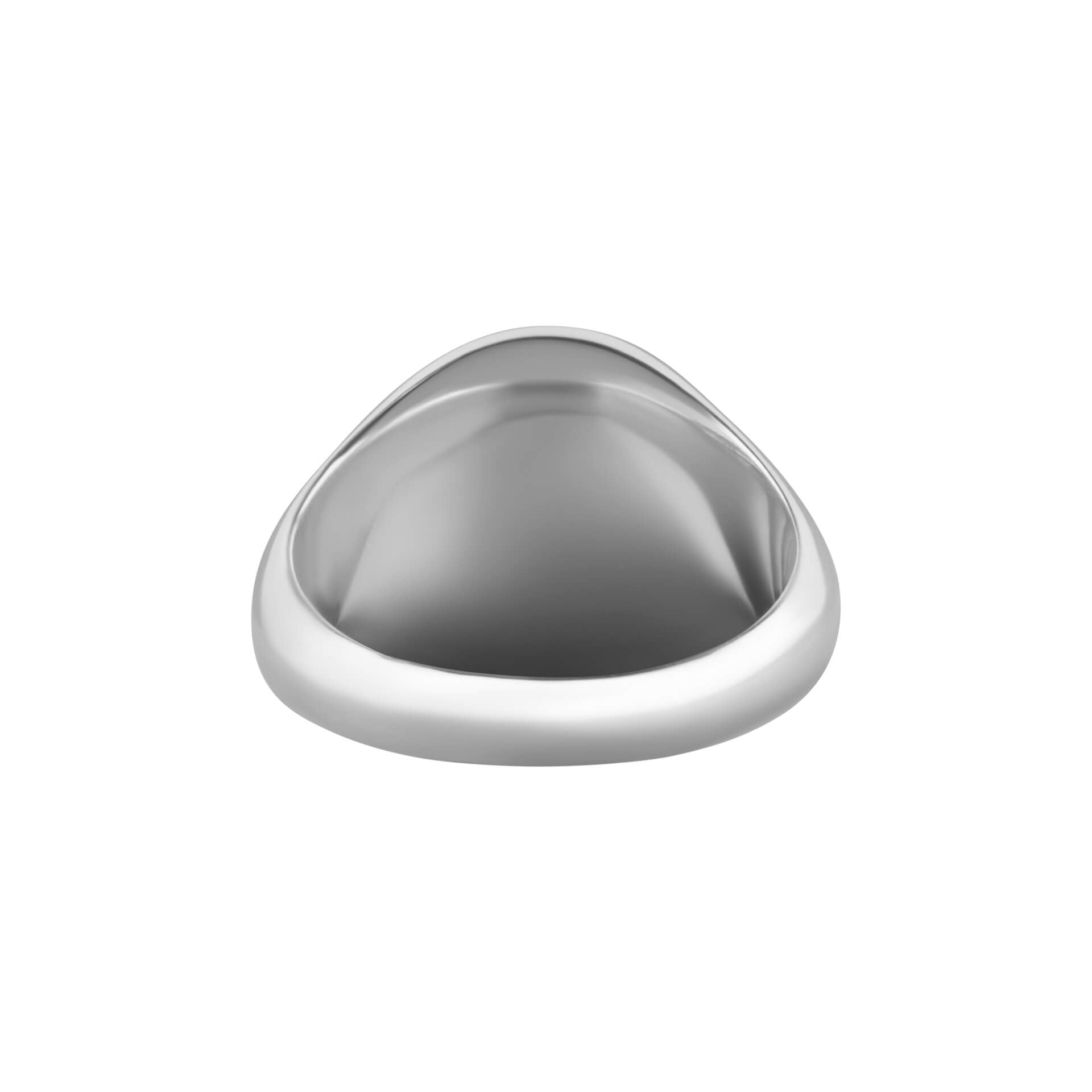 Gecko Jewellery Sterling Silver Oval Signet Ring for Engraving