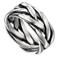 Plaited Ring in Oxidized Silver by Gecko Jewellery – Heavyweight Style