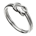 Gecko Jewellery Silver Plated Knot Ring with Anti-Tarnish Finish