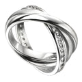 Gecko Jewellery Russian Style Triple Band Wedding Ring in Sterling Silver