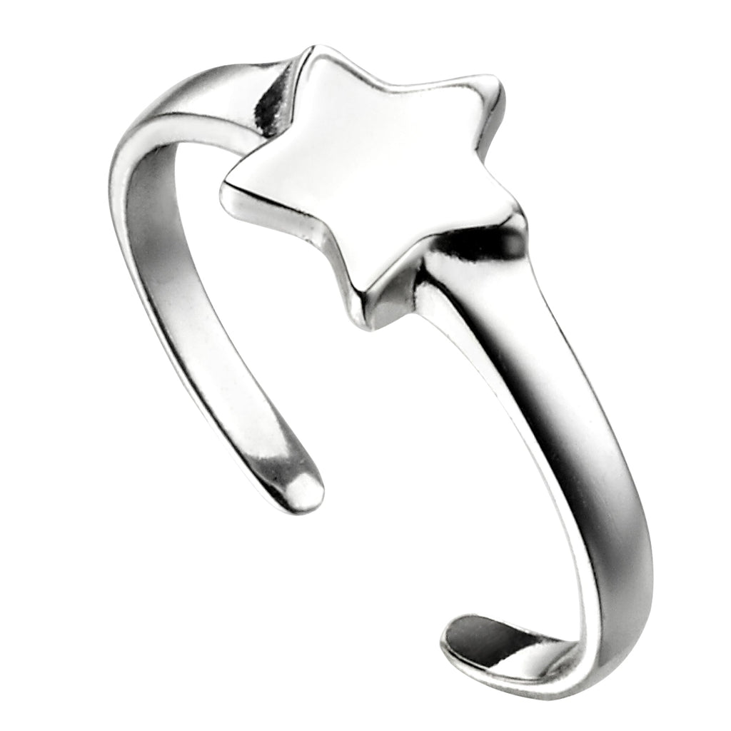 Gecko Jewellery Retail Silver Star Toe Ring – Adjustable Holiday Style