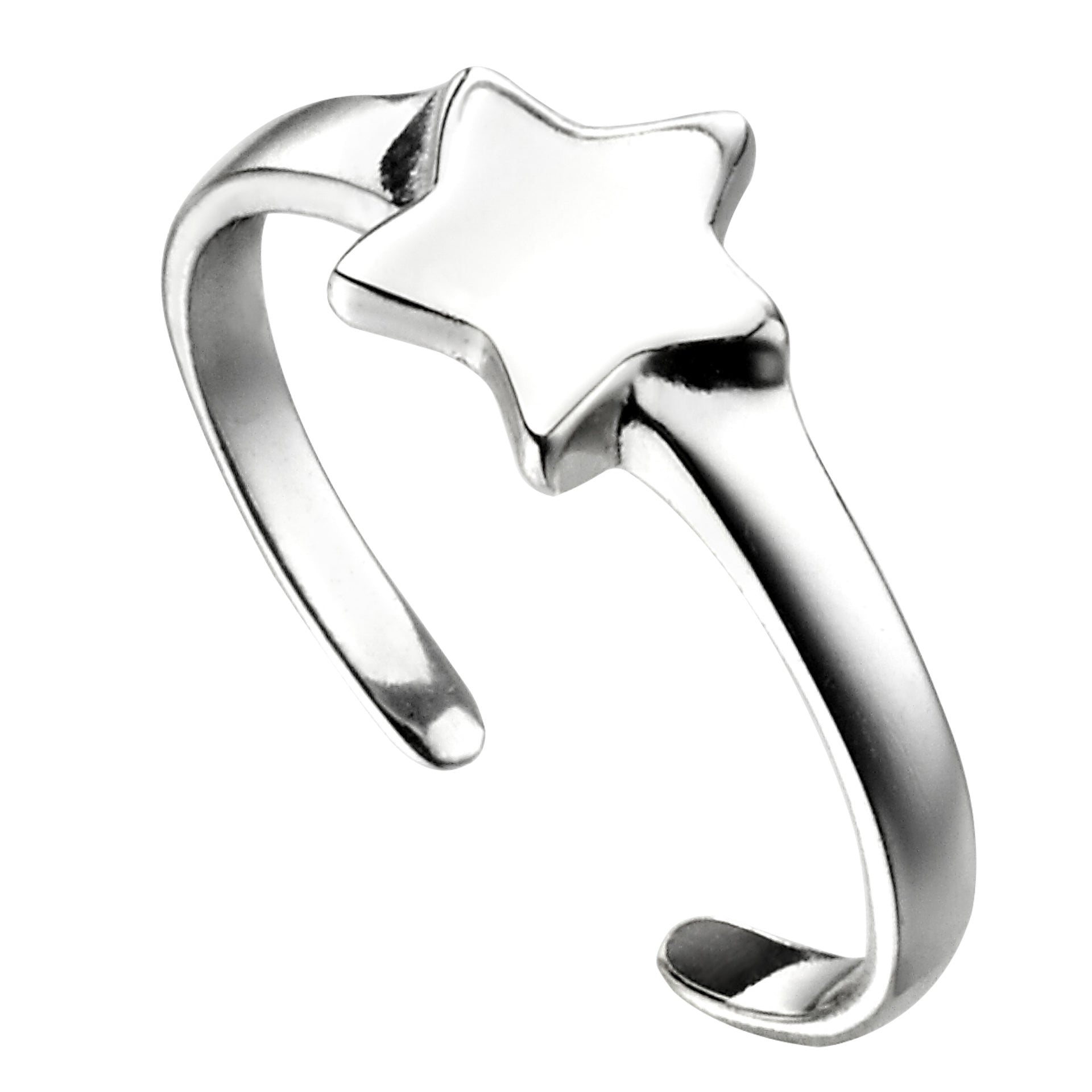 Gecko Jewellery Retail Silver Star Toe Ring – Adjustable Holiday Style