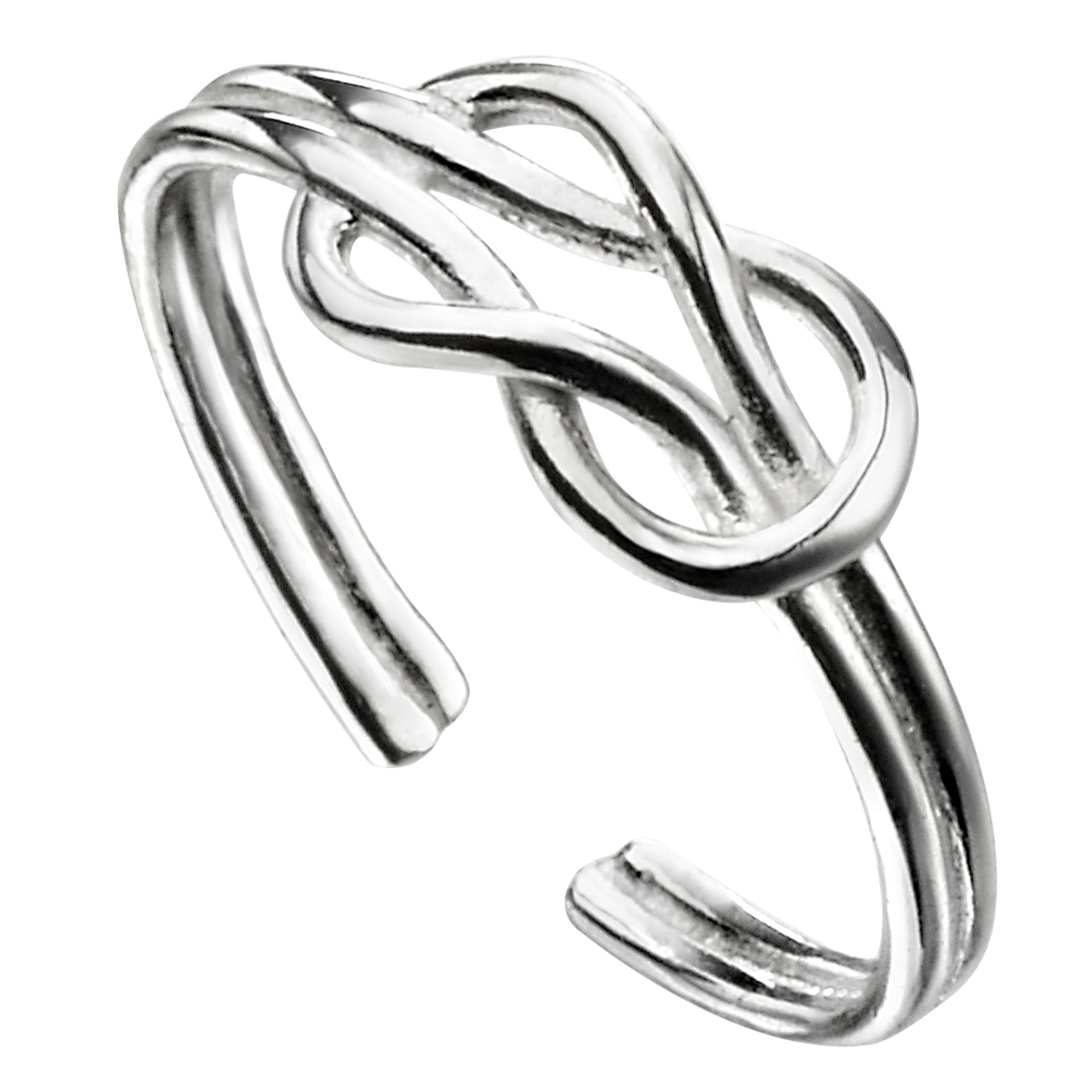 Gecko Jewellery Silver Love Knot Toe Ring – Adjustable Holiday Accessory