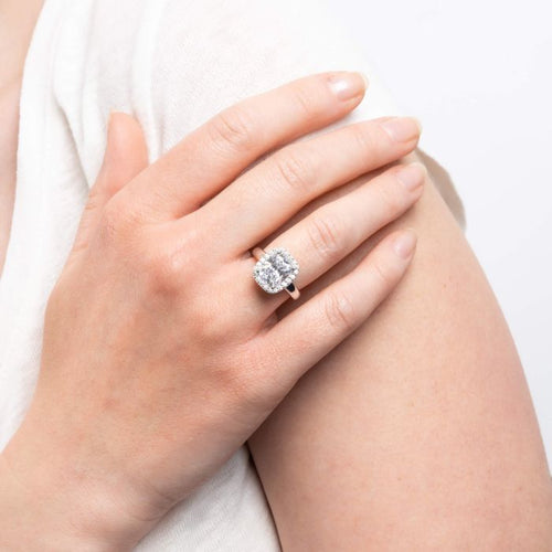 Diamonfire Cushion Cut Cocktail Ring | Sterling Silver Zirconia
