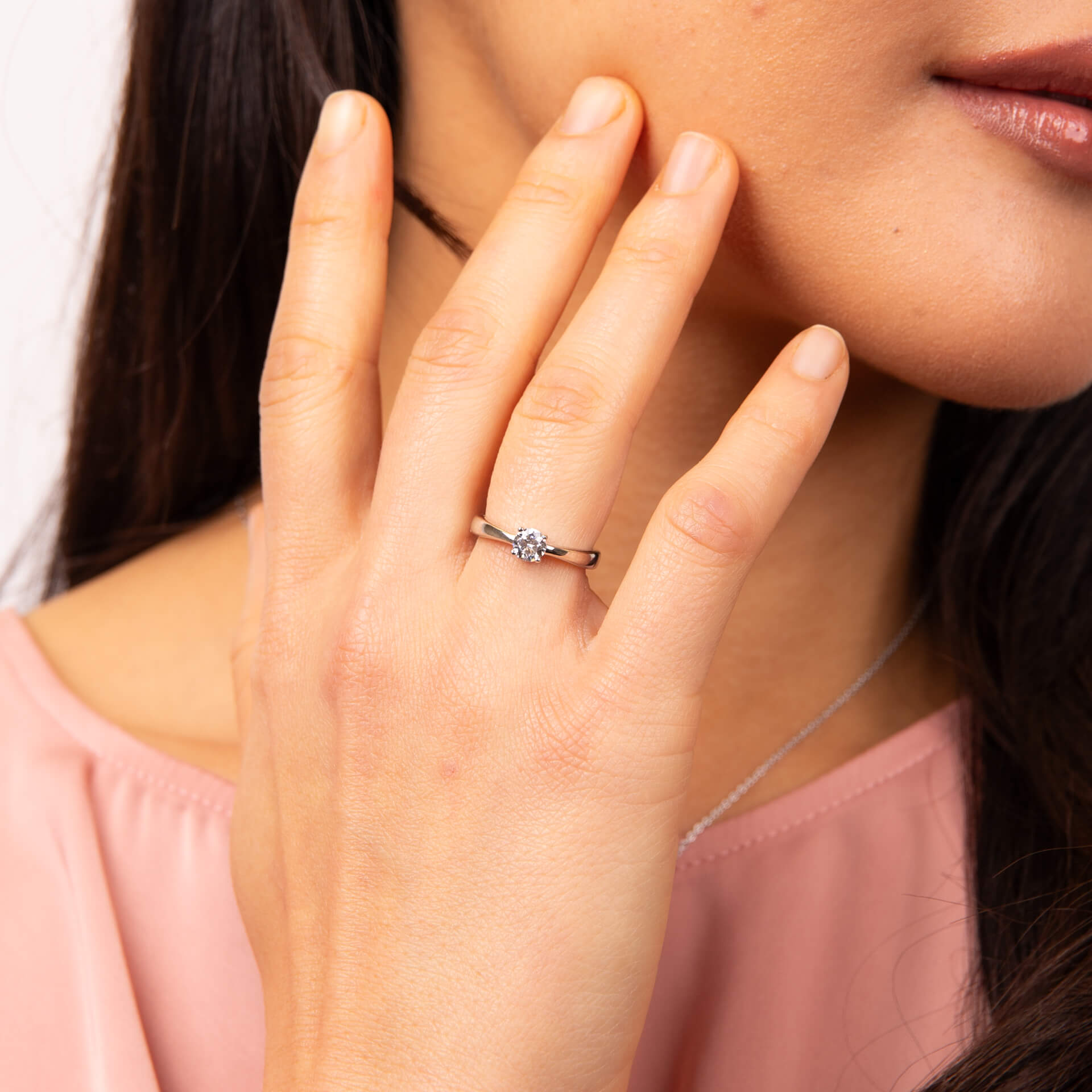 Gecko Jewellery Sterling Silver Four Claw Solitaire Zirconia Ring