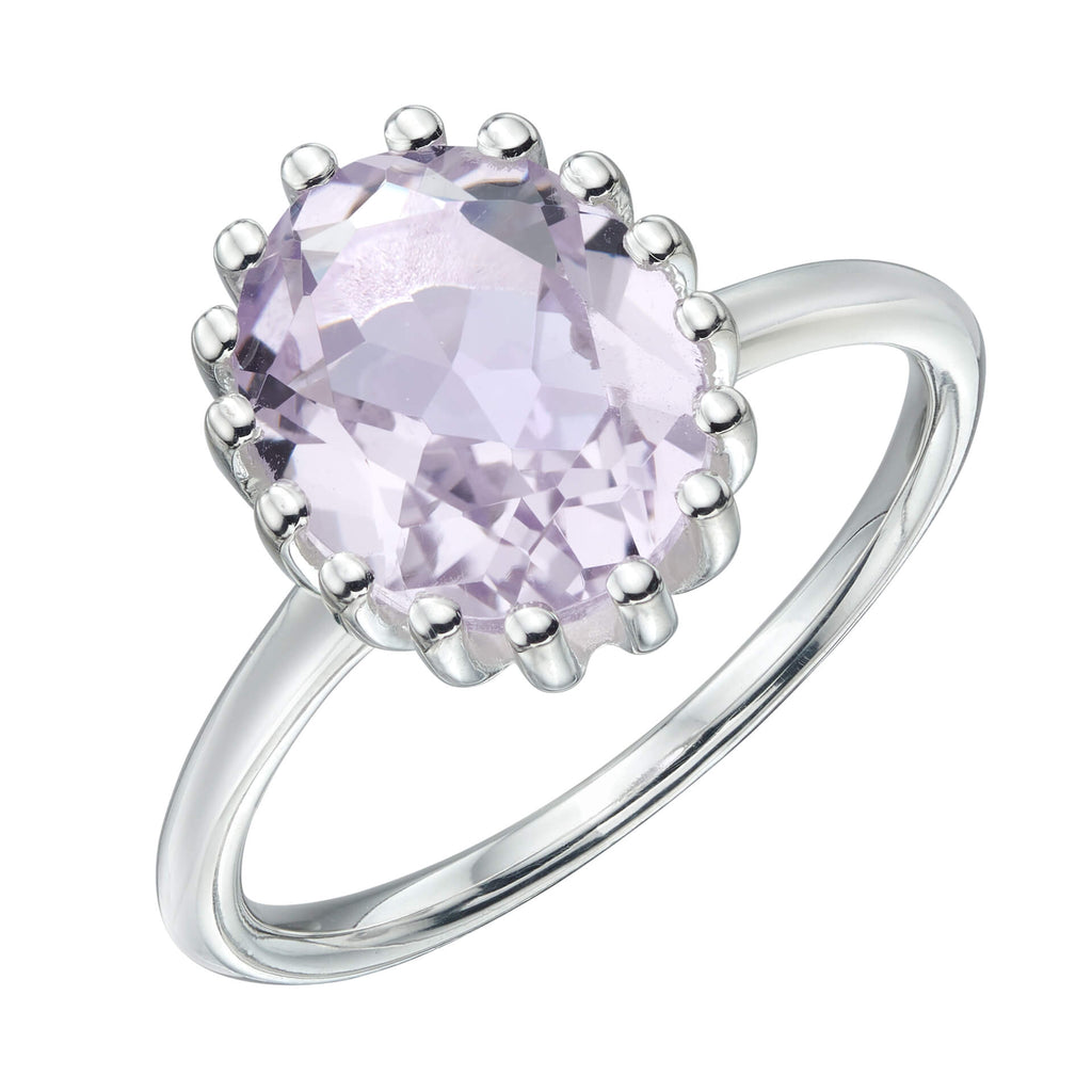 Gecko Jewellery Sterling Silver Clawed Semi-Precious Stone Ring