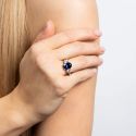 Diamonfire Oval Trilogy Ring | Sterling Silver Zirconia Jewellery