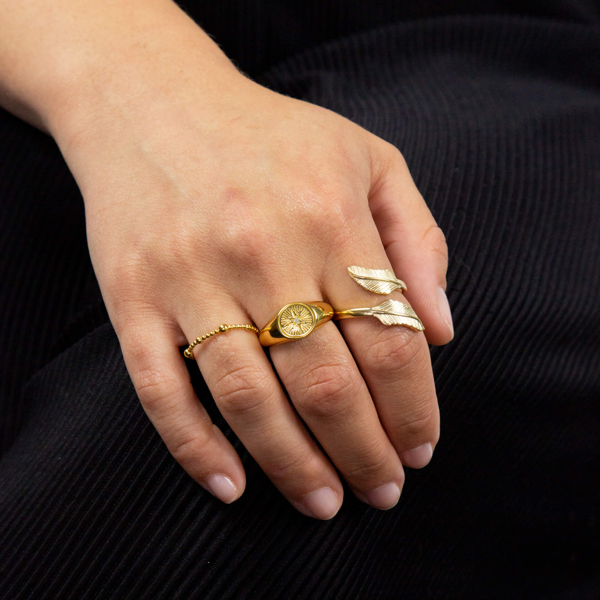Gecko Jewellery Sterling Silver Feather Wrap Around Ring for Women