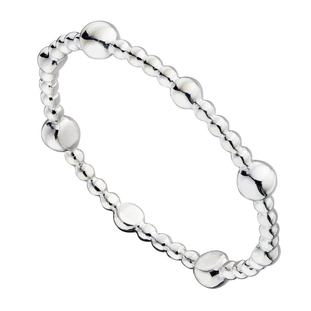 Gecko Jewellery Small Bead Ring | Polished 925 Sterling Silver Band