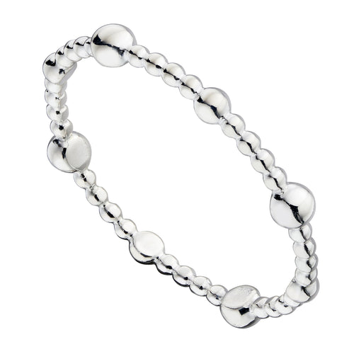 Gecko Jewellery Small Bead Ring | Polished 925 Sterling Silver Band