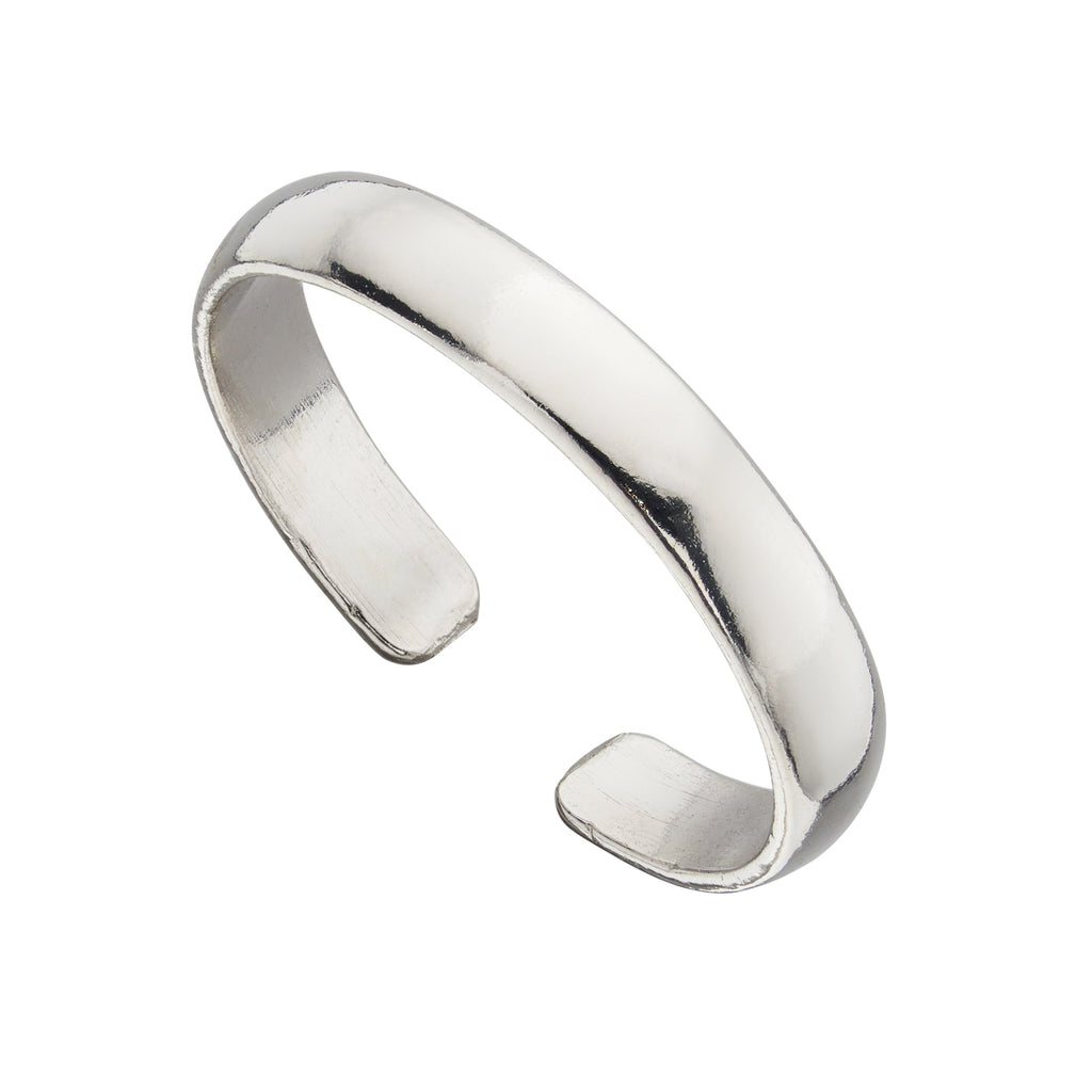 Gecko Jewellery Plain Band Toe Ring – Adjustable Silver Holiday Accessory