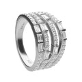 Diamonfire Multi Band Statement Ring | Sterling Silver Zirconia