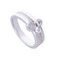 Diamonfire Triple Stacked Band Ring | Sterling Silver Zirconia