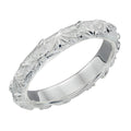 Gecko Jewellery Fossil Flower Texture Ring in Sterling Silver