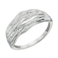 Gecko Jewellery Bamboo Ring – Sterling Silver Botanical CZ Band