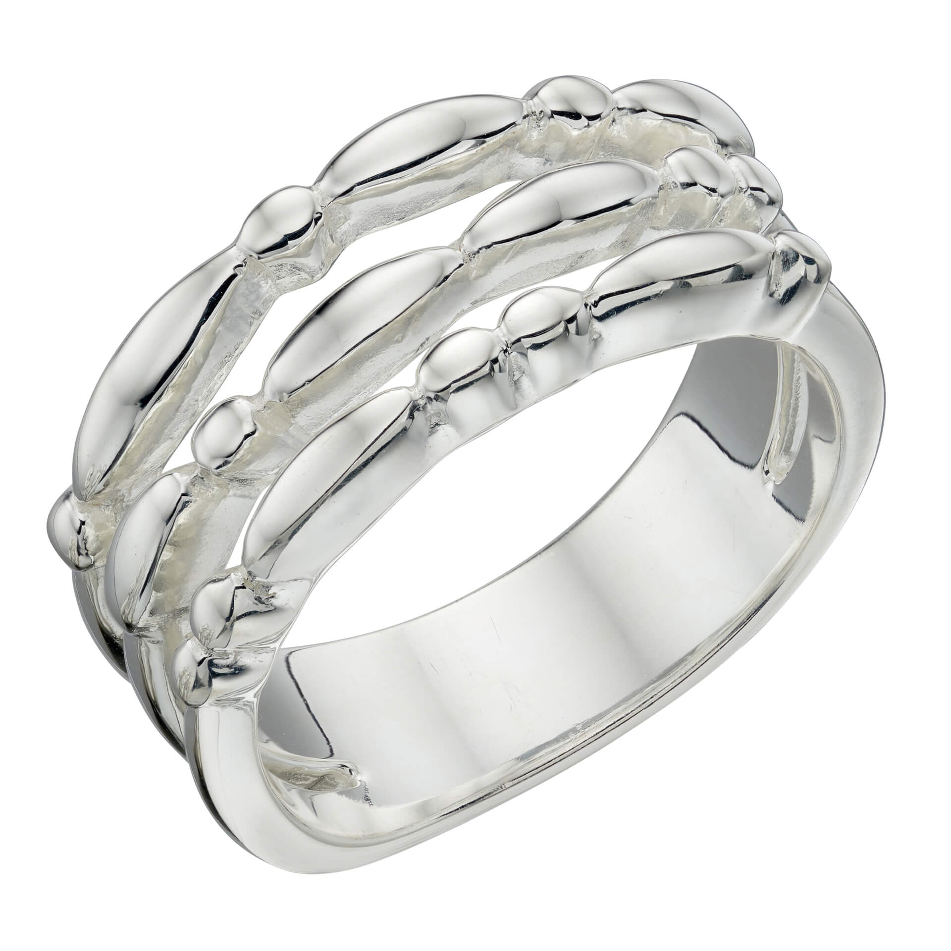 Flower Bud Ring by Gecko Jewellery – 9mm Sterling Silver Modern Band
