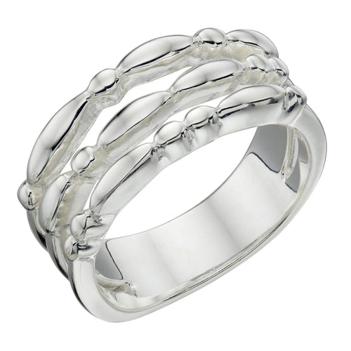 Flower Bud Ring by Gecko Jewellery – 9mm Sterling Silver Modern Band
