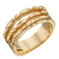 Flower Bud Ring in Yellow Gold Plated Sterling Silver | Gecko Jewellery
