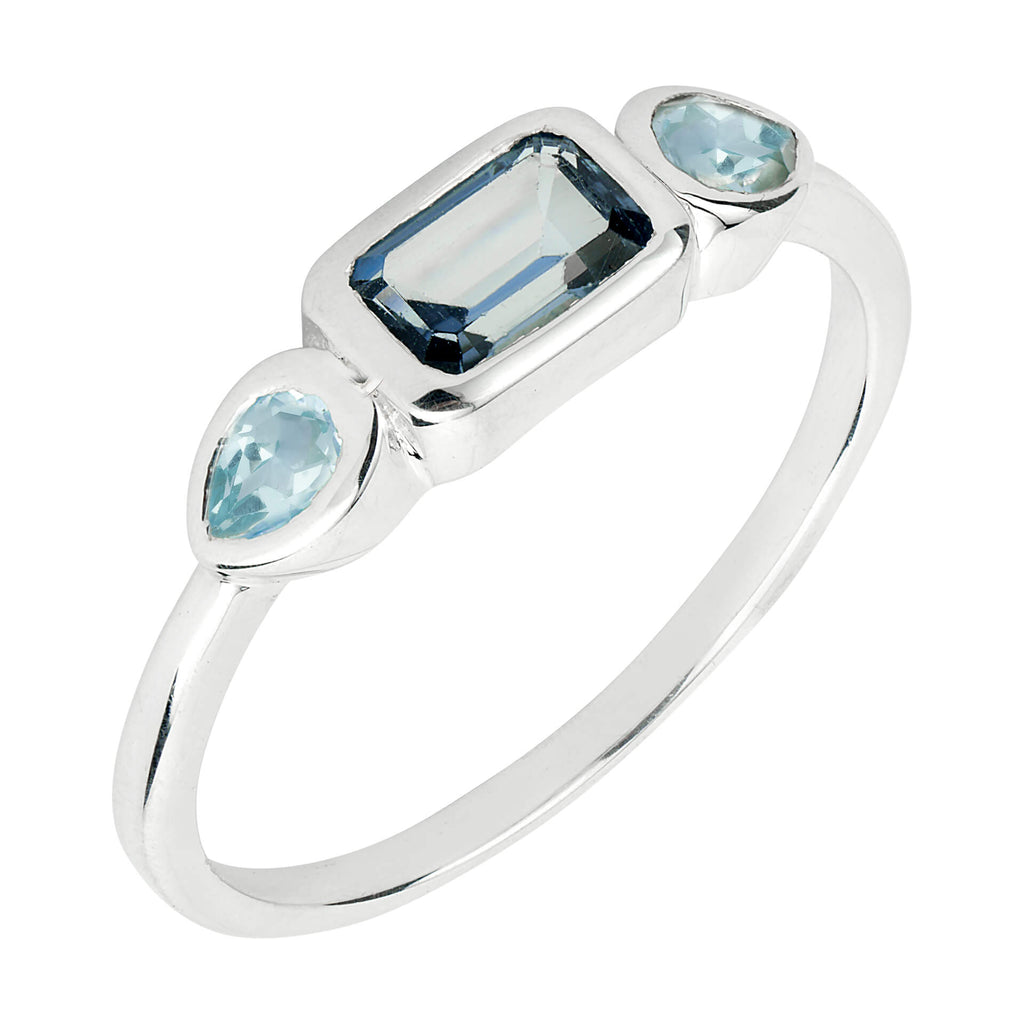 Gecko Jewellery Iris Petal Ring | Sterling Silver Floral Nature Band