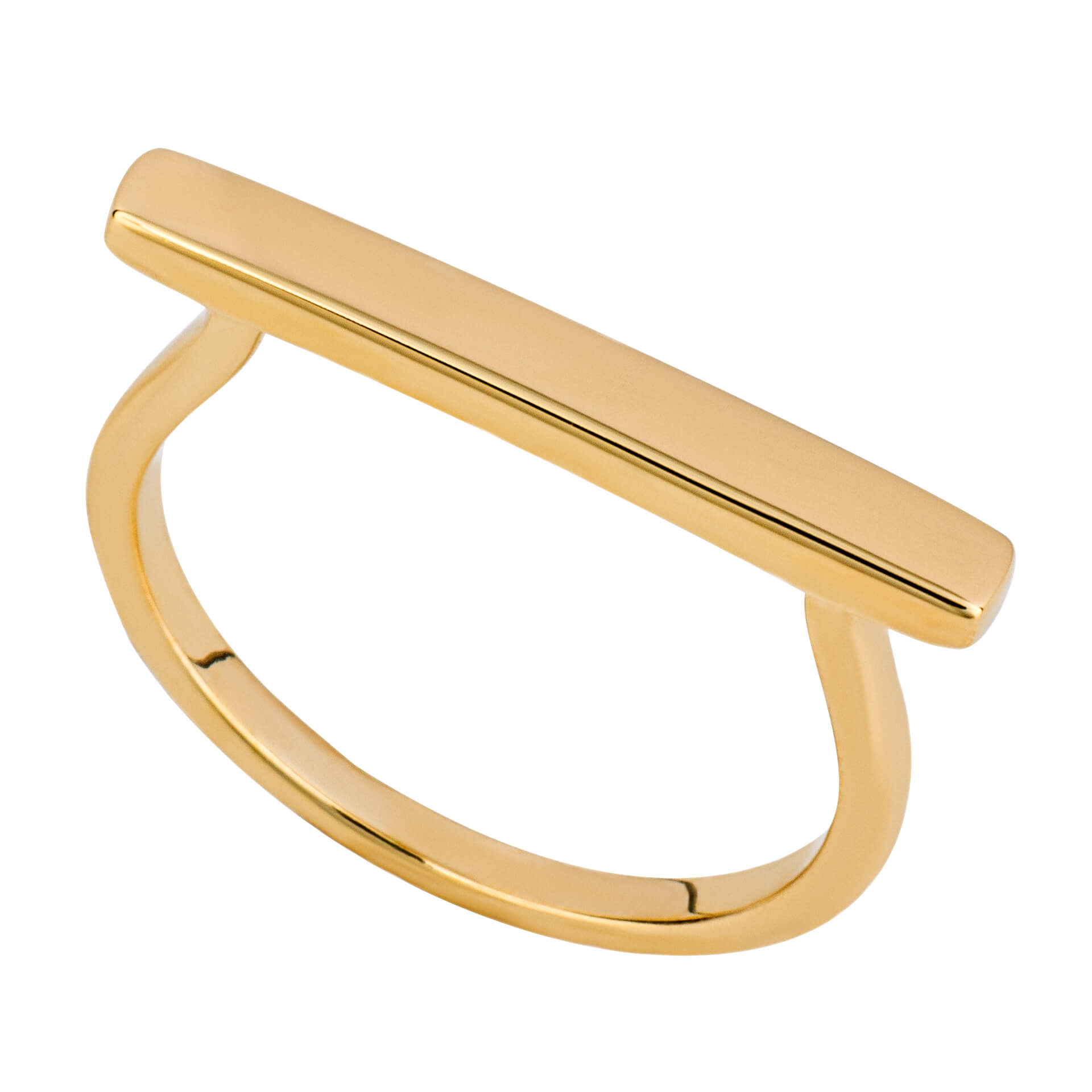 Gecko Jewellery Elongated Bar Ring – Recycled Sterling Silver Signet