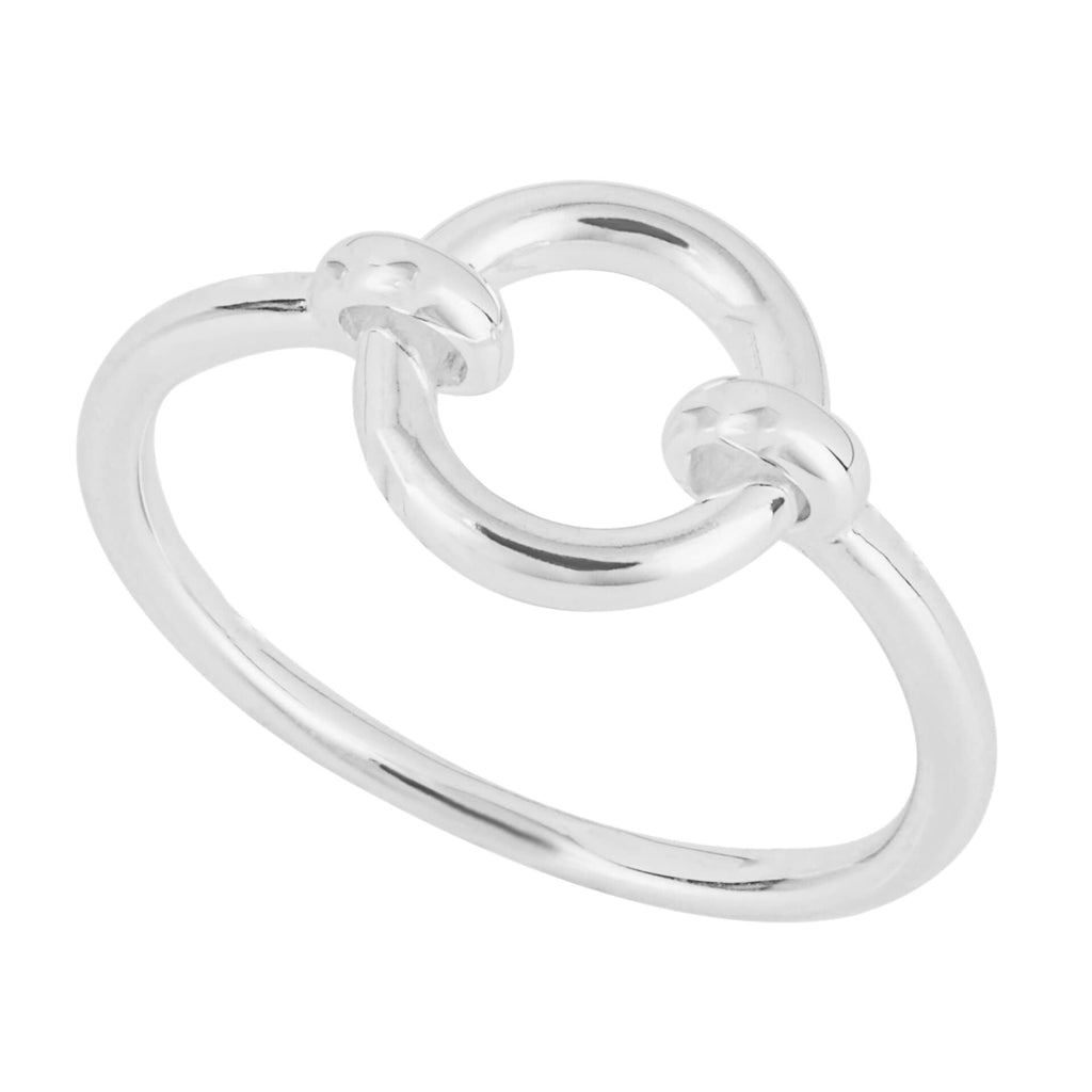 Gecko Jewellery Open Circle Ring – Recycled Sterling Silver Statement Ring