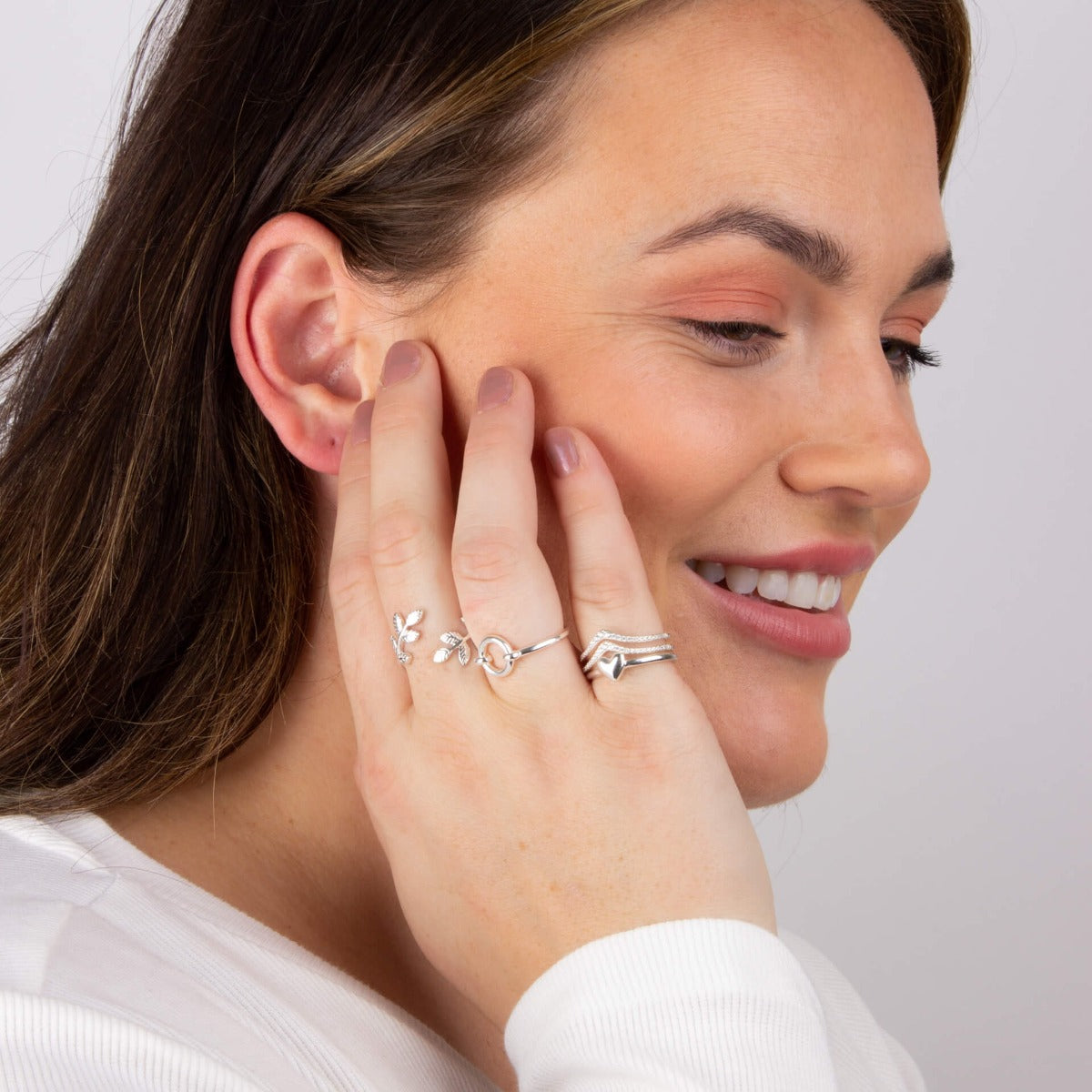 Puffed Heart Ring in Recycled Sterling Silver | Gecko Jewellery Retail
