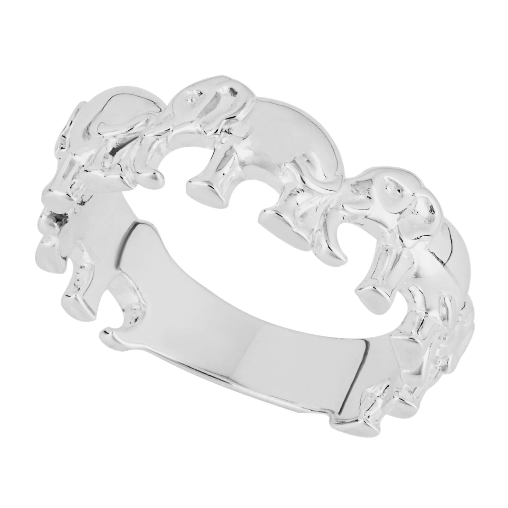 Elephant Band Ring by Gecko Jewellery – Recycled Sterling Silver