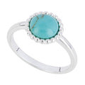 Gecko Jewellery Recycled Sterling Silver Stippled Turquoise Ring