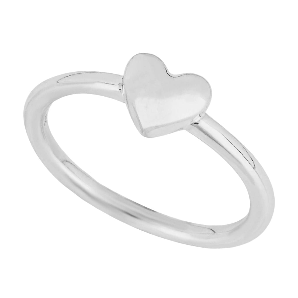 Puffed Heart Ring in Recycled Sterling Silver | Gecko Jewellery Retail