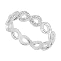 Gecko Jewellery Recycled Sterling Silver Infinity Eternity Ring with CZ