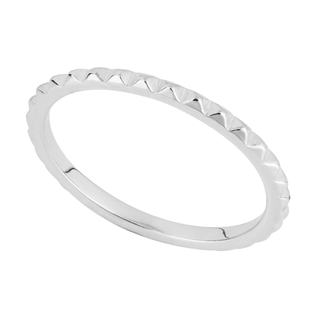 Gecko Jewellery Studded Textured Ring | Recycled Sterling Silver