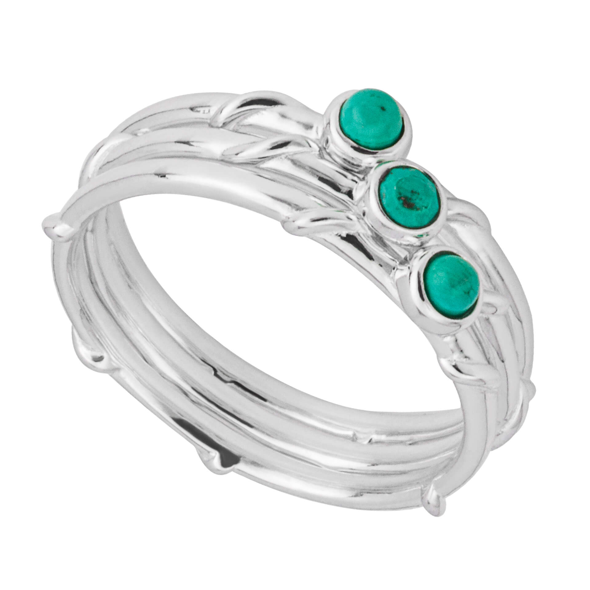 Triple Stacking Ring Set in Recycled Sterling Silver | Gecko Jewellery