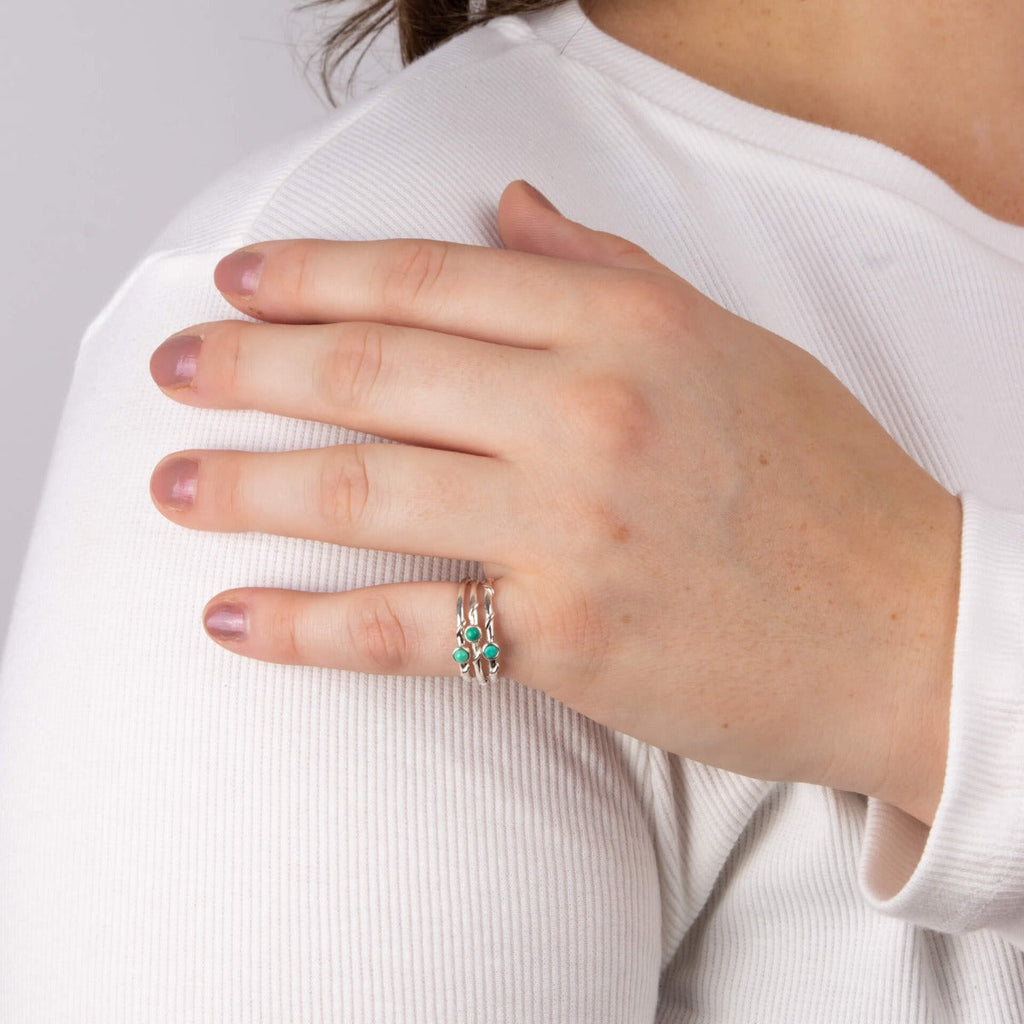Triple Stacking Ring Set in Recycled Sterling Silver | Gecko Jewellery