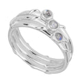 Triple Stacking Ring Set in Recycled Sterling Silver | Gecko Jewellery