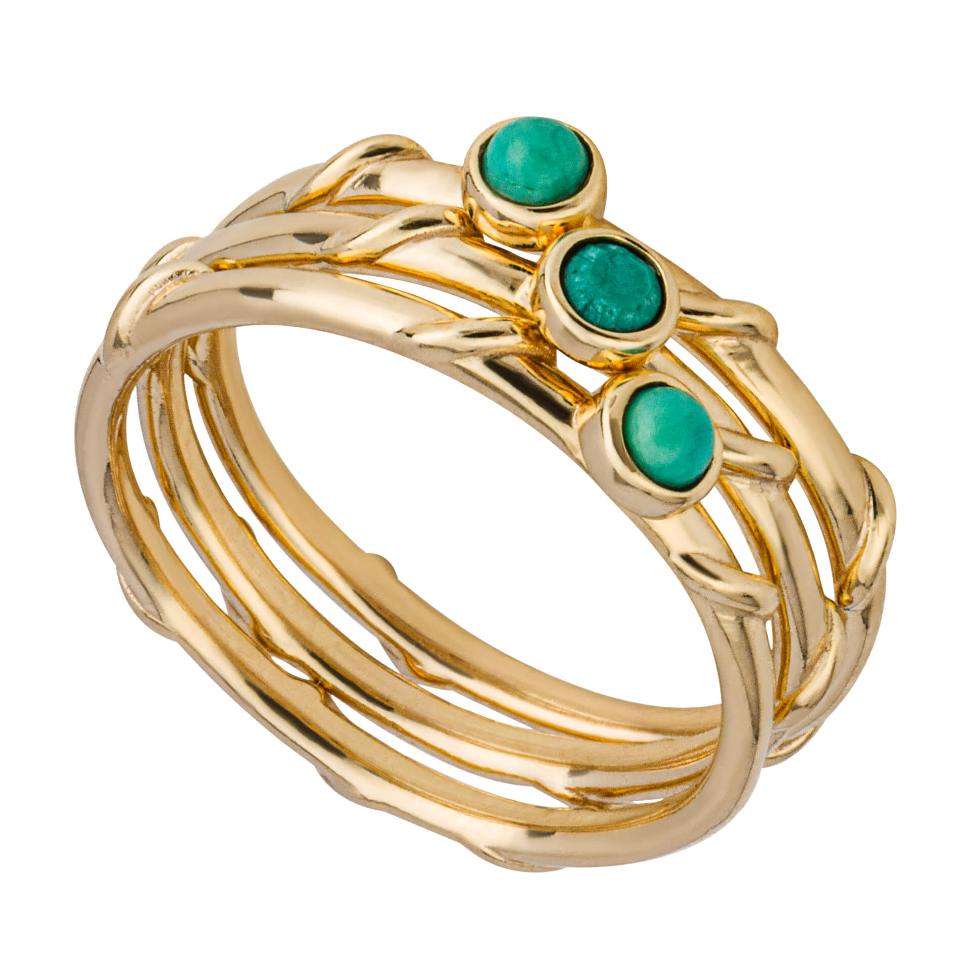 Triple Stacking Ring Set in Recycled Sterling Silver | Gecko Jewellery