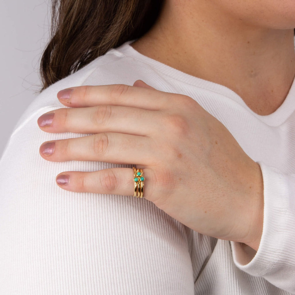 Triple Stacking Ring Set in Recycled Sterling Silver | Gecko Jewellery