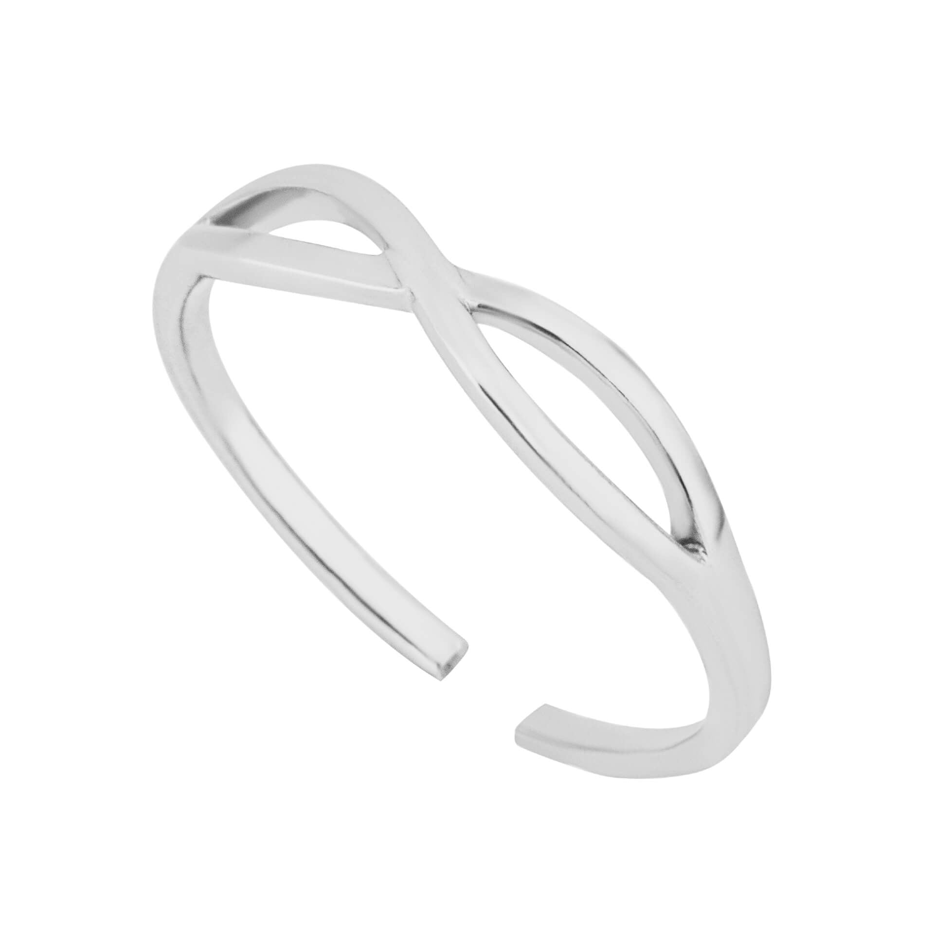 Gecko Jewellery Sterling Silver Infinity Toe Ring – Adjustable Summer Style