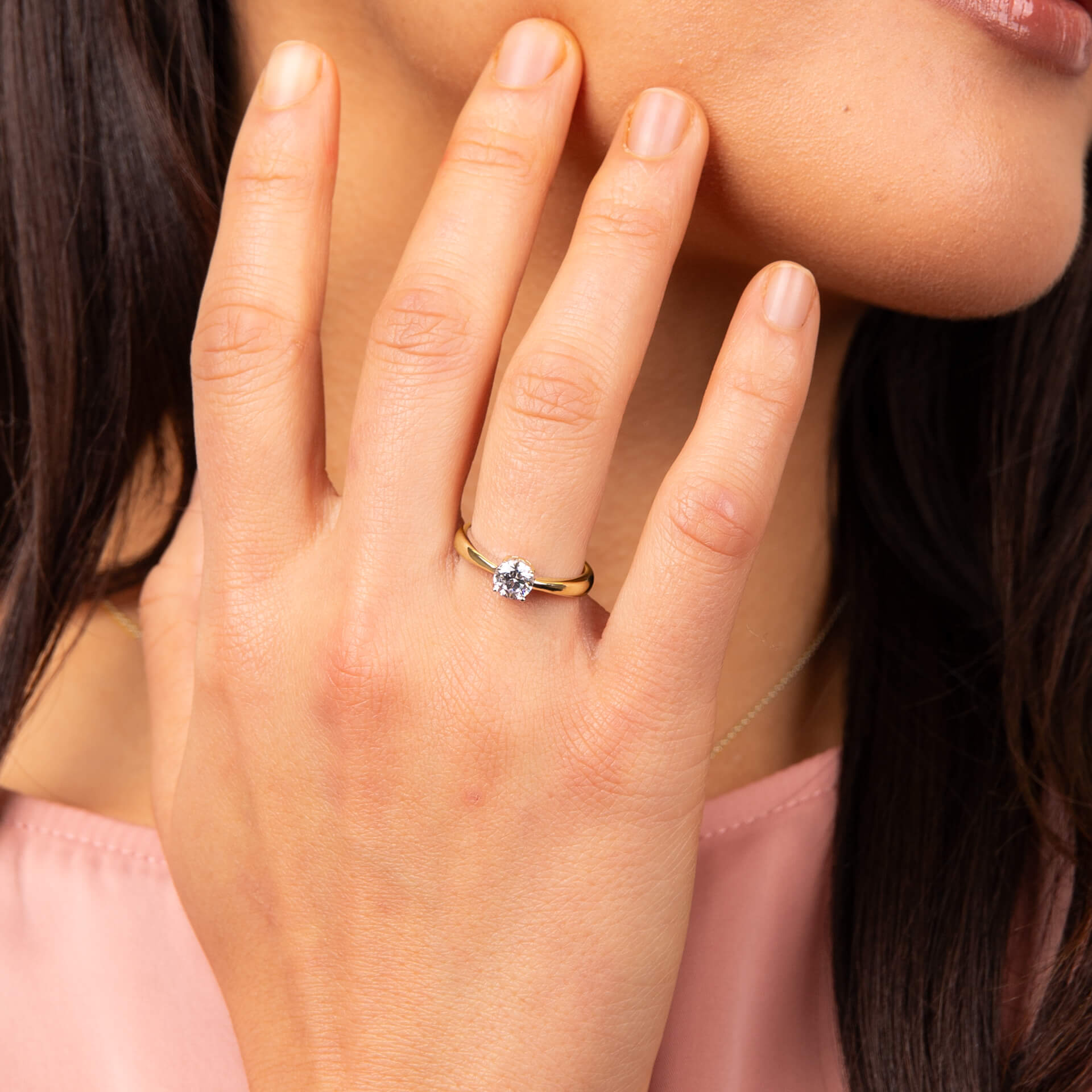 Gecko Jewellery Sterling Silver Four Claw Solitaire Zirconia Ring