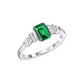 Diamonfire Emerald Cut Zirconia Ring in Sterling Silver | Gecko Jewellery