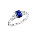 Diamonfire Emerald Cut Zirconia Ring in Sterling Silver | Gecko Jewellery