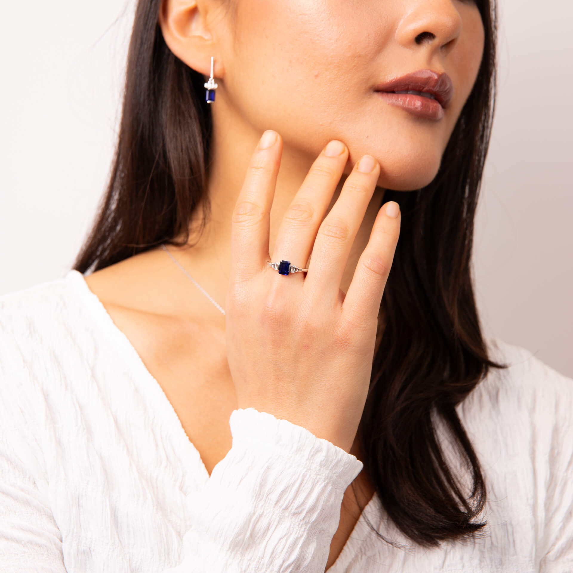 Diamonfire Emerald Cut Zirconia Ring in Sterling Silver | Gecko Jewellery
