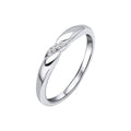 Gecko Jewellery Recycled Sterling Silver Twist Ring with Cubic Zirconia